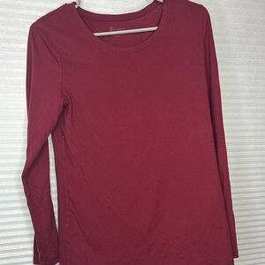 No Boundaries Red Fitted Long Sleeve T-Shirt